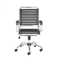 ES Black & Chrome Office Chair with Bungee Supports