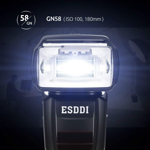  [아마존 핫딜]  [아마존핫딜]Camera Flash for Canon,DSLR Camera,E-TTL 1/8000 HSS GN58,Multi,ESDDI Wireless Camera Flash Set Include 2.4G Wireless Flash Trigger,Cold Shoe Base Bracket and Accessories