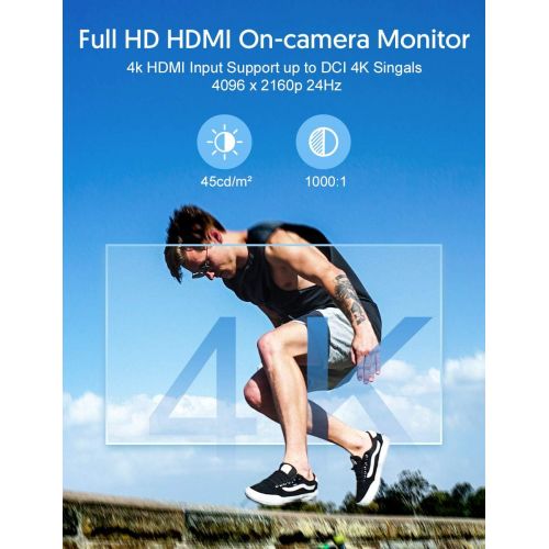  [아마존 핫딜]  [아마존핫딜]ESDDI F5 5 Inch Camera Field Monitor with 4K HDMI Input 1920 x 1080,Rechargeable Li-ion Battery USB Battery Charger Included Assist for Canon Nikon Camera