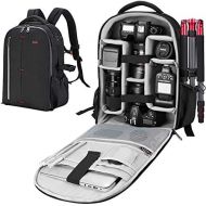 [아마존 핫딜]  [아마존핫딜]ESDDI Camera Backpack Waterproof Shockproof 12×6×18inches Camera Case with Compartment Featuring Padded Custom Dividers for Lenses, Laptop, Tripod Holder and DSLR Cameras