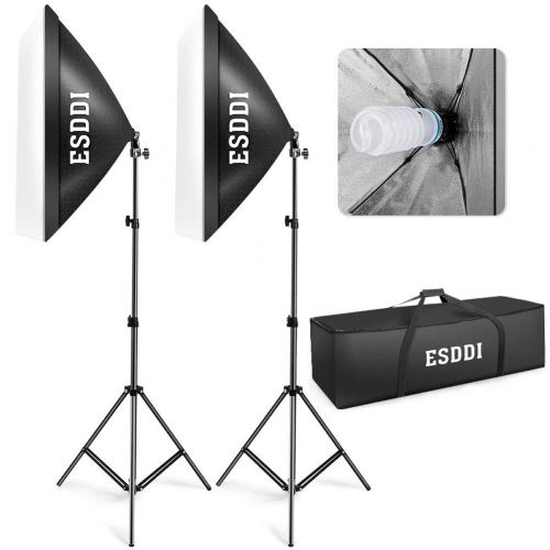  [아마존 핫딜]  [아마존핫딜]Softbox Dauerlicht Studioleuchte, ESDDI Softboxen 2er Set, Studio Lights Fotostudio Licht Beleuchtung Fotografie, 700W Ausgang