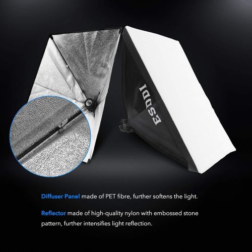  [아마존 핫딜]  [아마존핫딜]Softbox Dauerlicht Studioleuchte, ESDDI Softboxen 2er Set, Studio Lights Fotostudio Licht Beleuchtung Fotografie, 700W Ausgang