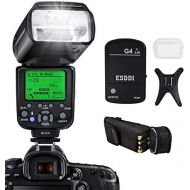 ESDDI Flash Speedlite for Canon, E-TTL 18000 HSS LCD Display Wireless Flash Speedlite GN58 2.4G Wireless Radio Master Slave, Professional Flash Kit with Wireless Flash Trigger for