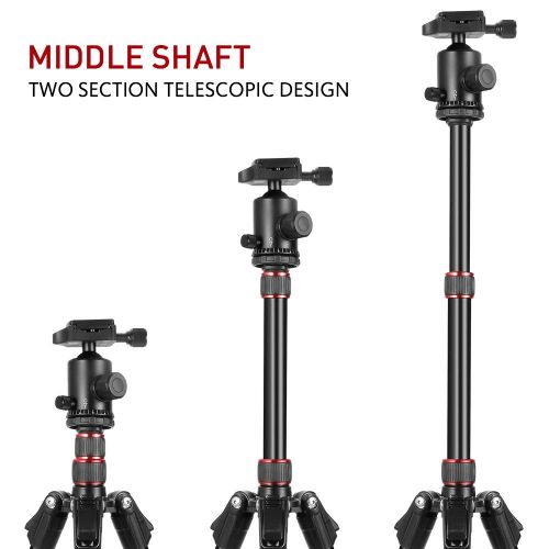  79 Inch Aluminum Camera Tripod ESDDI 360 DegreePanorama Ball Head Tripod for Canon Nikon Sony Samsung Olympus Panasnoic Pentax Camera [Compact Lightweight Aluminum]