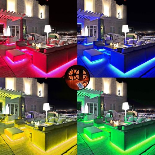  [아마존핫딜][아마존 핫딜] LED Strip Lights 32.8 ft, ESEYE IP65 Waterproof Flexible RGB Tape Lights Self Adhesive Multicolor 12V 5A 5050 300LEDs Neon Mood Ribbon Light kit for Room Kitchen TV Festival Illumi