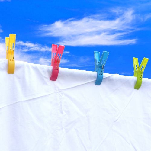  ESFUN 16 Pack Beach Towel Clips Chair Clips Towel Holder for Pool Chairs on Cruise-Jumbo Size,Plastic Clothes Pegs Hanging Clip Clamps to Keep Your Towel from Blowing Away,Fashion