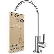 ESOW Kitchen Water Filter Faucet, 100% Lead-Free Drinking Water Faucet Fits most Reverse Osmosis Units or Water Filtration System in Non-Air Gap, Stainless Steel 304 Body Brushed N