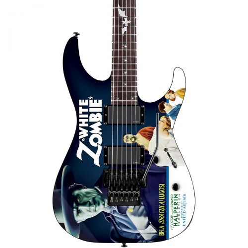  ESP},description:The ESP LTD Kirk Hammett Signature White Zombie Electric Guitar is armed with everything you need to take charge of the stage. It displays striking graphic art fro