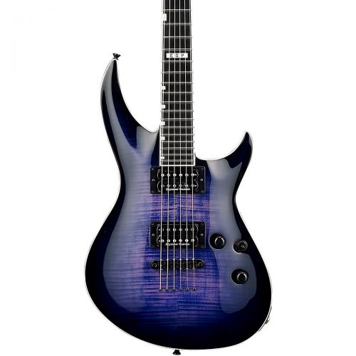  ESP},description:The E-II Horizon-3 Flame Maple Left-Handed Electric Guitar sports an alder body with a flamed maple top, neck-thru maple neck, 25.5 scale and 24 extra-jumbo frets