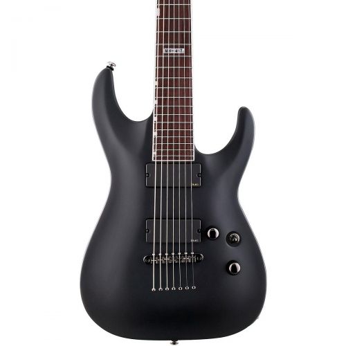  ESP},description:This ESP LTD MH-417 electric guitar has a 25-12 scale mahogany body with an alluring black satin finish. EMG active pickups designed for 7-string guitars dish out