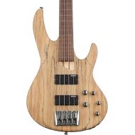 ESP LTD B-204SM FL Spalted Maple Fretless Bass Guitar, Natural Satin