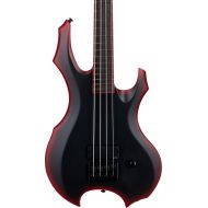 ESP LTD FL-4 Bass Guitar - Black Red Burst Satin