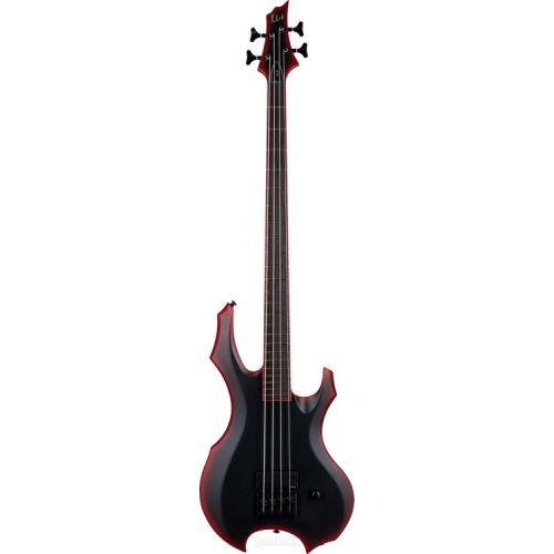  ESP LTD FL-4 Bass Guitar - Black Red Burst Satin