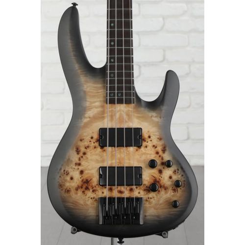  ESP LTD B-4 Ebony Bass Guitar - Charcoal Burst Satin