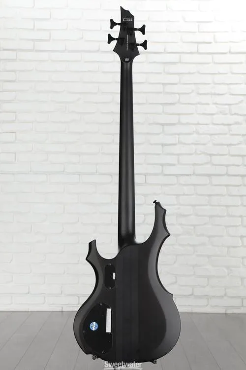  ESP LTD F-4 Ebony Bass Guitar - Charcoal Burst Satin