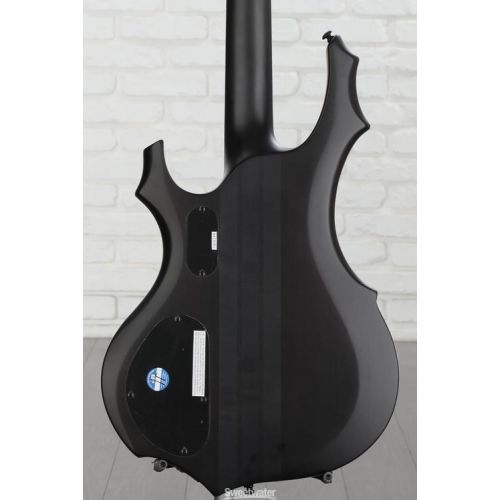  ESP LTD F-4 Ebony Bass Guitar - Charcoal Burst Satin