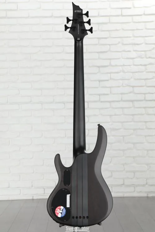  ESP LTD B-5 Ebony Bass Guitar - Charcoal Burst Satin