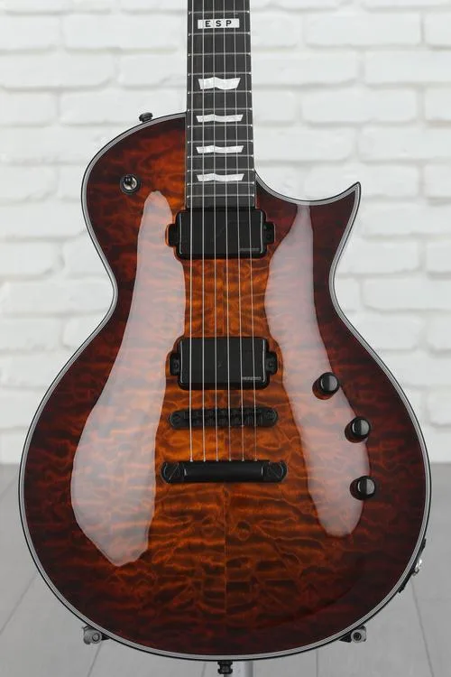 ESP E-II Eclipse QM Electric Guitar - Tiger Eye Sunburst Demo