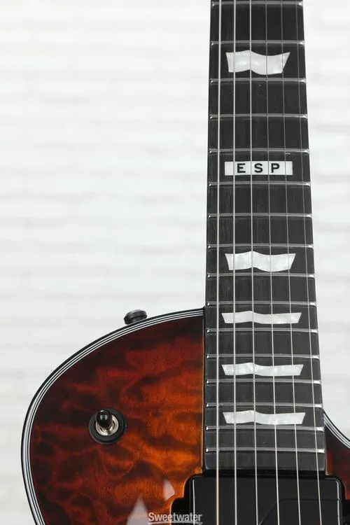  ESP E-II Eclipse QM Electric Guitar - Tiger Eye Sunburst Demo