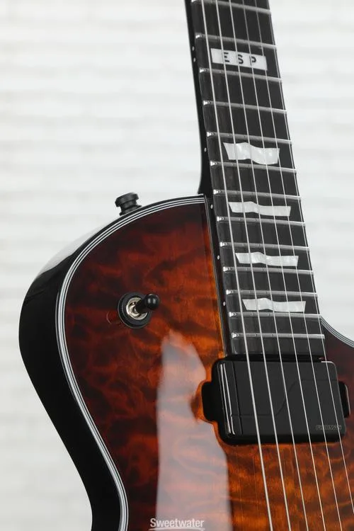  ESP E-II Eclipse QM Electric Guitar - Tiger Eye Sunburst Demo