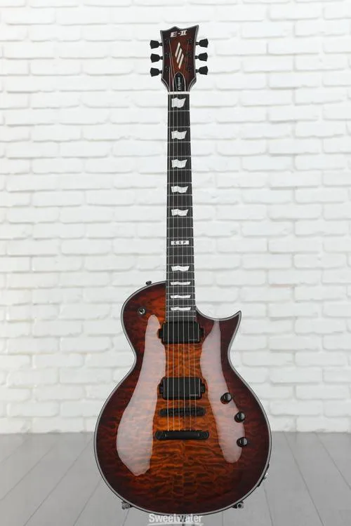  ESP E-II Eclipse QM Electric Guitar - Tiger Eye Sunburst Demo