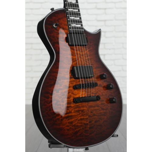  ESP E-II Eclipse QM Electric Guitar - Tiger Eye Sunburst Demo