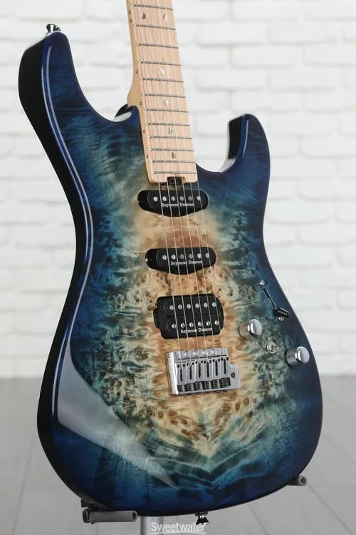  ESP Original Snapper CTM Electric Guitar - Nebula Blue Burst with Maple Fingerboard Demo