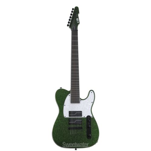  ESP LTD SCT-607B Stephen Carpenter Signature 7-String Baritone Electric Guitar - Green Sparkle