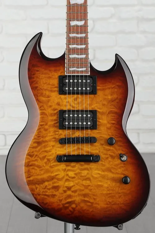 ESP LTD Viper-256 Electric Guitar - Dark Brown Sunburst