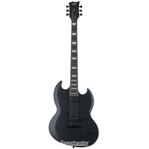  ESP LTD Viper-1000 Baritone Electric Guitar - Black Satin