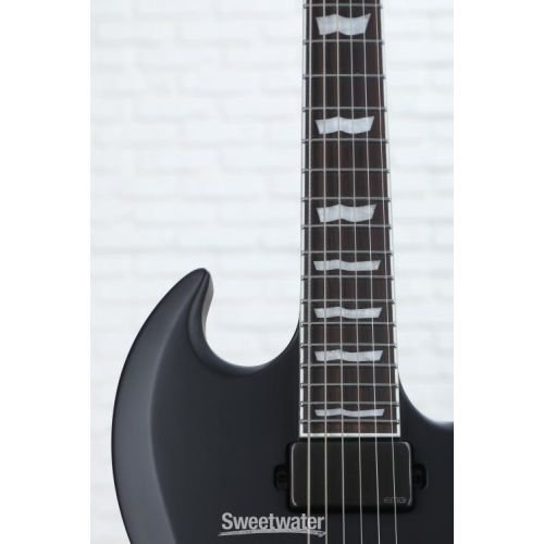  ESP LTD Viper-1000 Baritone Electric Guitar - Black Satin