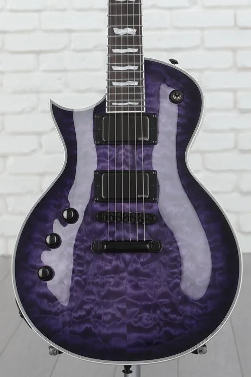 ESP LTD EC-1000 Left-handed Electric Guitar - See Thru Purple Sunburst