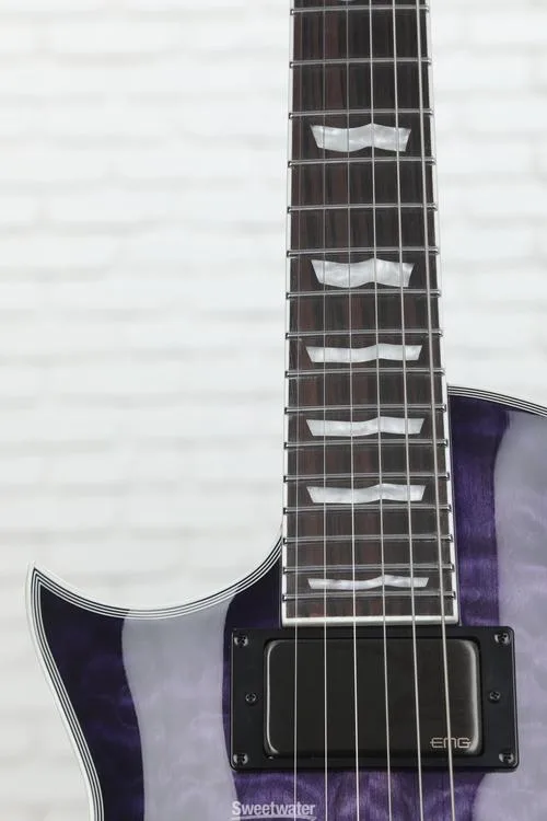  ESP LTD EC-1000 Left-handed Electric Guitar - See Thru Purple Sunburst