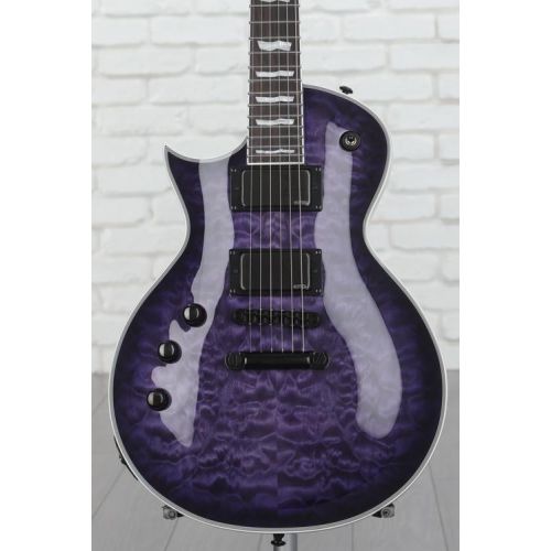  ESP LTD EC-1000 Left-handed Electric Guitar - See Thru Purple Sunburst