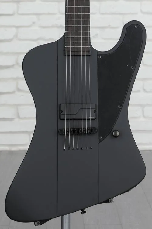 ESP LTD Phoenix-7 Baritone Black Metal Electric Guitar - Black Satin