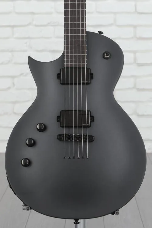 ESP LTD EC-1000 Left-handed Baritone Electric Guitar - Charcoal Metallic Satin