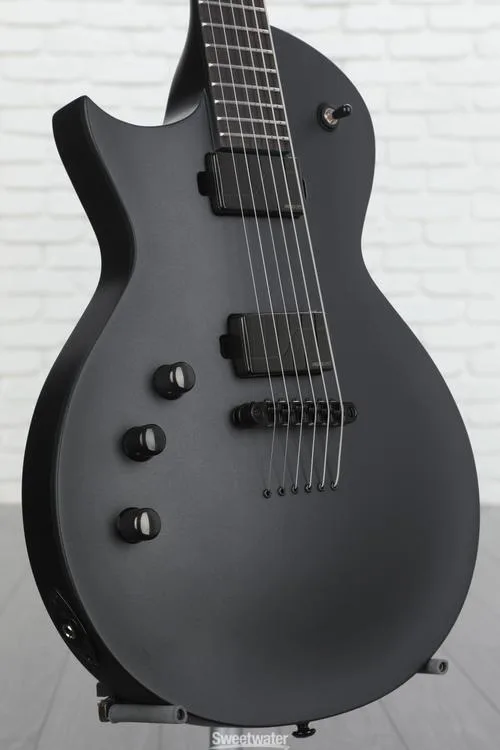  ESP LTD EC-1000 Left-handed Baritone Electric Guitar - Charcoal Metallic Satin