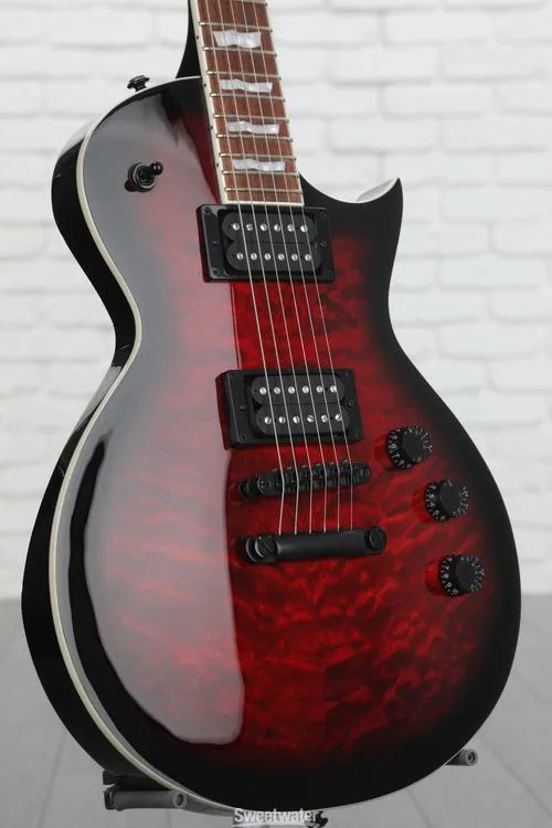  ESP LTD Eclipse EC-256QM Electric Guitar - See Thru Black Cherry Sunburst Demo