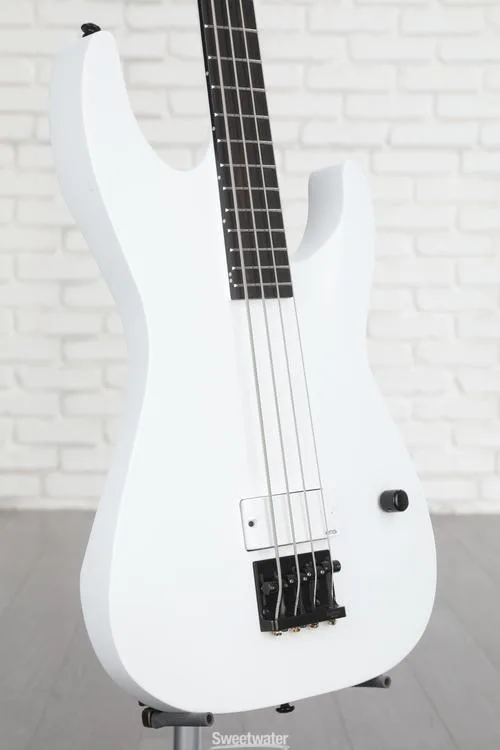  ESP LTD M-4 Arctic Metal Bass Guitar - Snow White Satin Demo