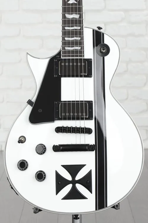 ESP LTD James Hetfield Iron Cross Left-Handed - Snow White Demo