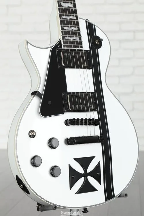  ESP LTD James Hetfield Iron Cross Left-Handed - Snow White Demo