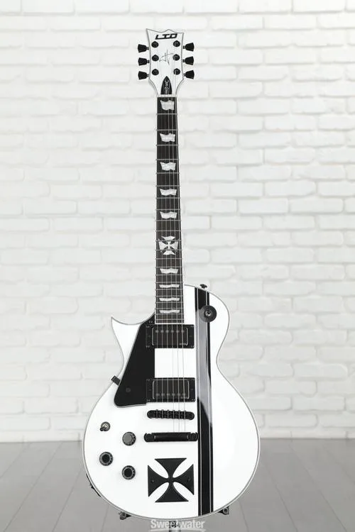  ESP LTD James Hetfield Iron Cross Left-Handed - Snow White Demo