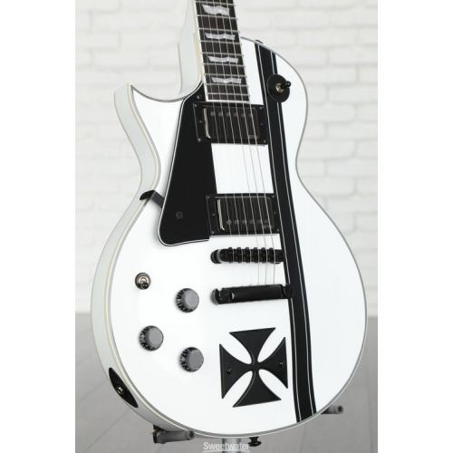  ESP LTD James Hetfield Iron Cross Left-Handed - Snow White Demo