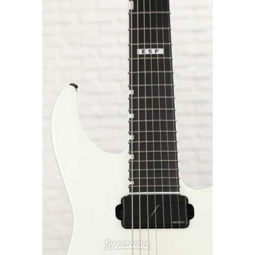  ESP E-II M-II 7B Baritone EverTune Electric Guitar - Pearl White