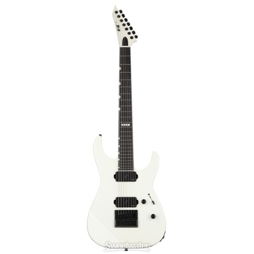  ESP E-II M-II 7B Baritone EverTune Electric Guitar - Pearl White