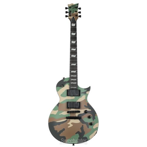  ESP LTD Deluxe EC-1000 Electric Guitar - Woodland Camo Satin