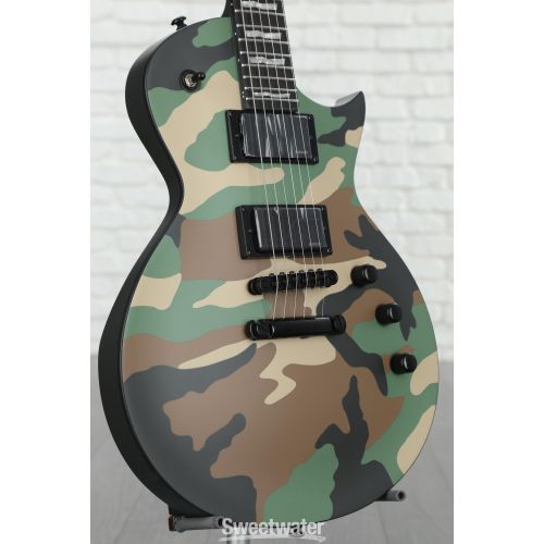  ESP LTD Deluxe EC-1000 Electric Guitar - Woodland Camo Satin