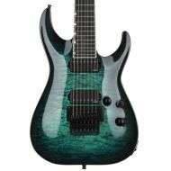 ESP E-II Horizon FR-7 7-String - Black Turquoise Burst