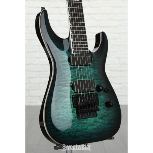  ESP E-II Horizon FR-7 7-String - Black Turquoise Burst