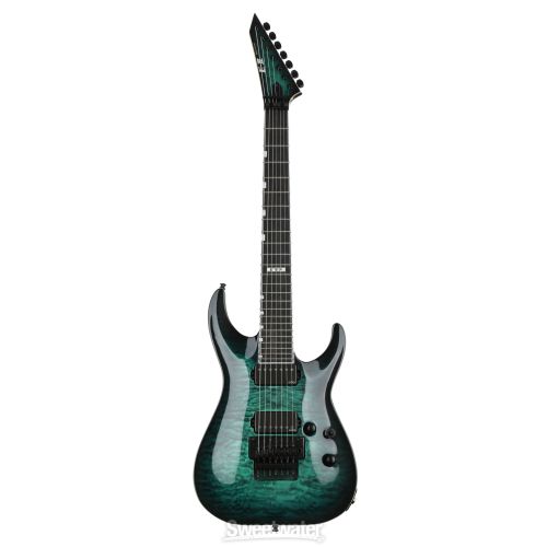  ESP E-II Horizon FR-7 7-String - Black Turquoise Burst